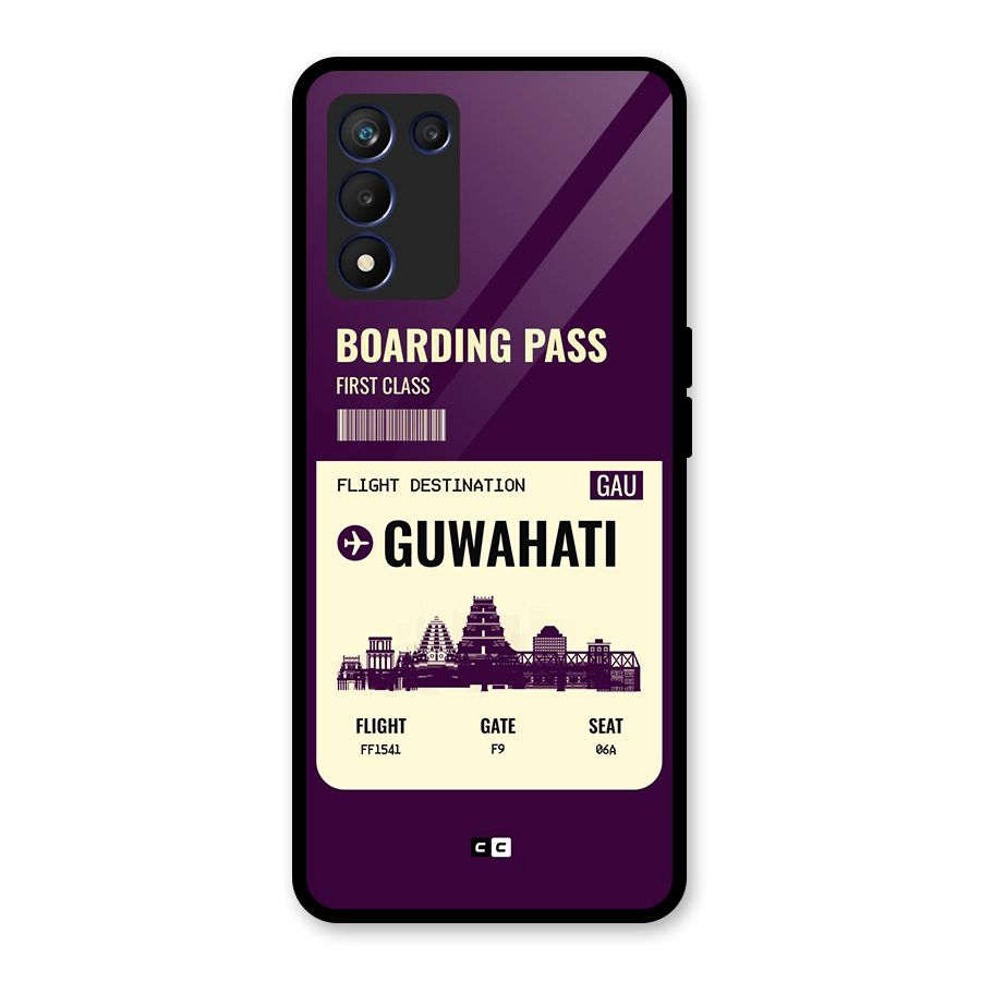 Guwahati Boarding Pass Glass Back Case for Realme 9 5G Speed