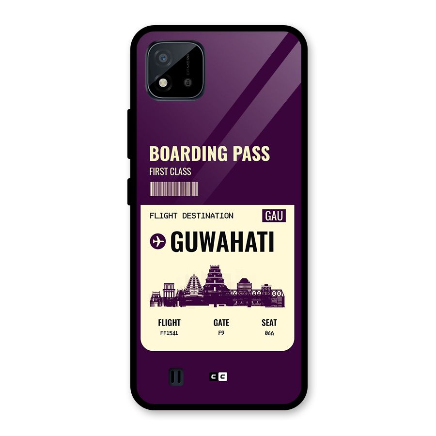 Guwahati Boarding Pass Glass Back Case for Realme C11 2021