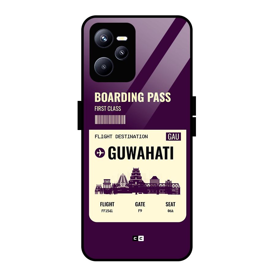 Guwahati Boarding Pass Glass Back Case for Realme C35