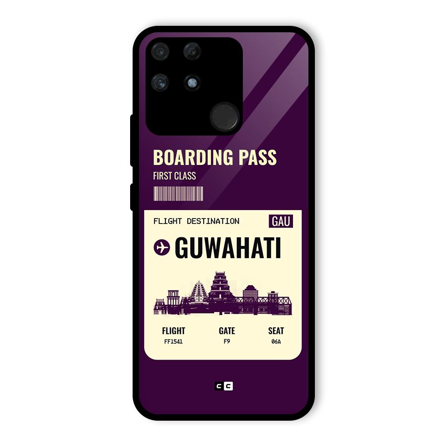 Guwahati Boarding Pass Glass Back Case for Realme Narzo 50A