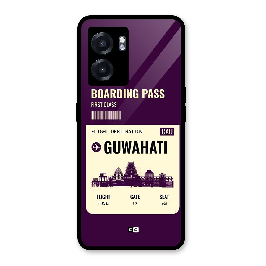 Guwahati Boarding Pass Glass Back Case for Realme Narzo 50 5G