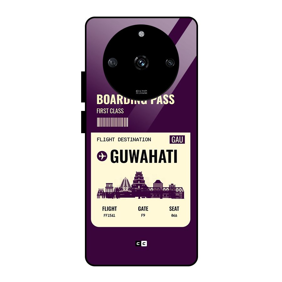 Guwahati Boarding Pass Glass Back Case for Realme Narzo 60 5G