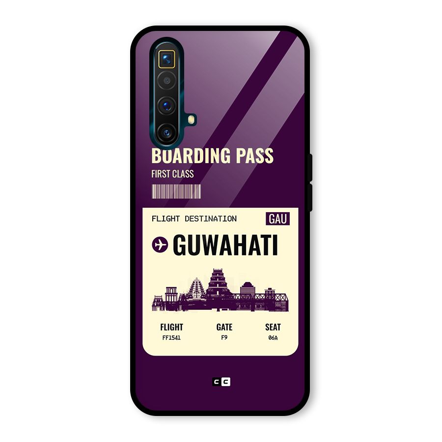 Guwahati Boarding Pass Glass Back Case for Realme X3
