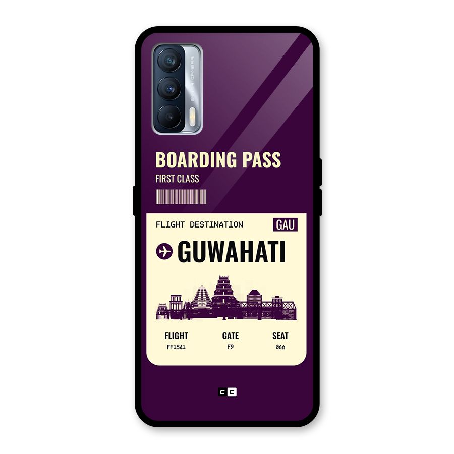 Guwahati Boarding Pass Glass Back Case for Realme X7