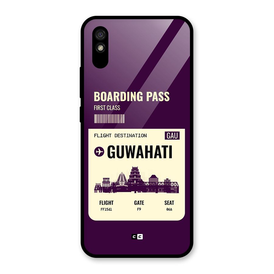 Guwahati Boarding Pass Glass Back Case for Redmi 9A