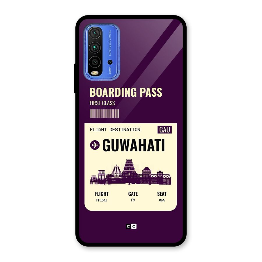 Guwahati Boarding Pass Glass Back Case for Redmi 9 Power