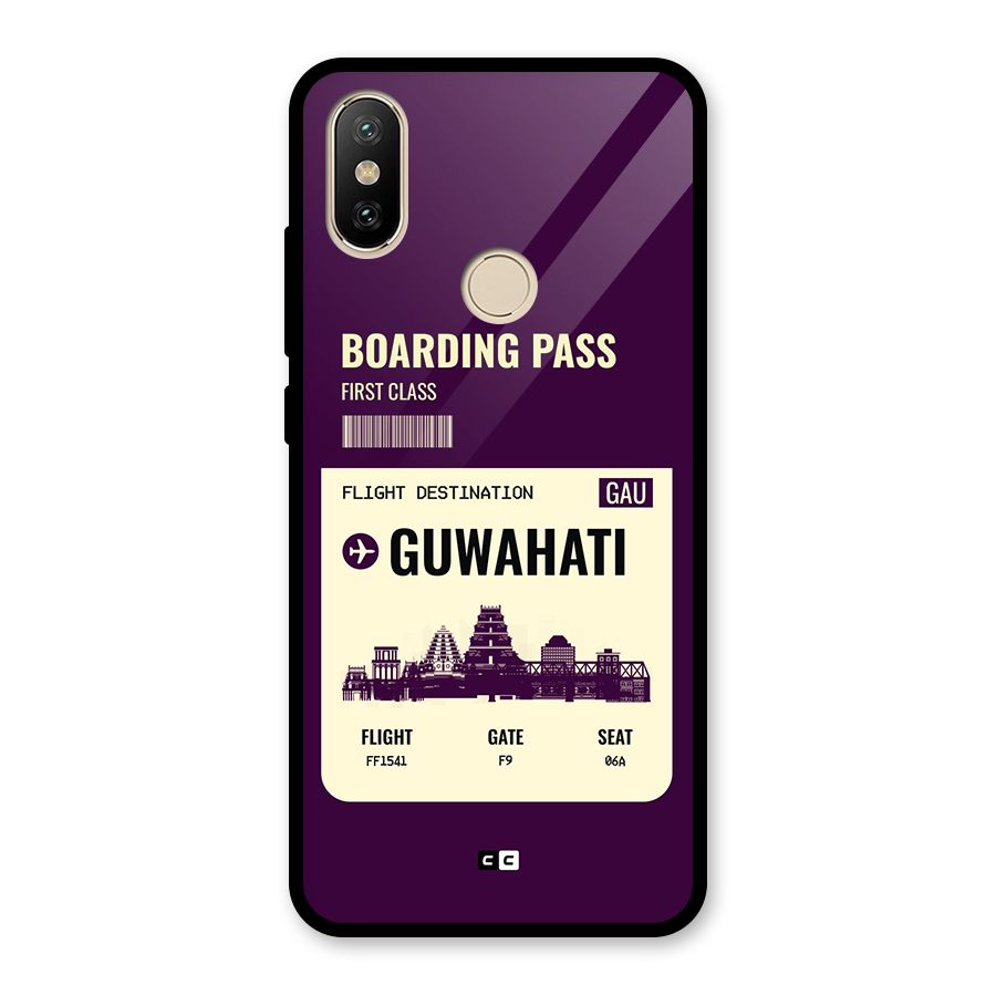 Guwahati Boarding Pass Glass Back Case for Redmi A2