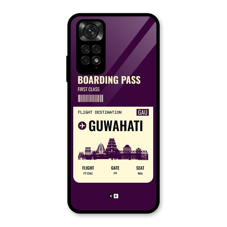 Guwahati Boarding Pass Glass Back Case for Redmi Note 11