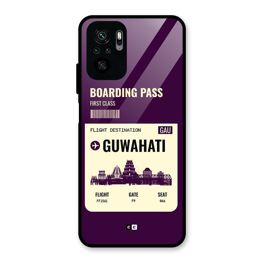 Guwahati Boarding Pass Glass Back Case for Redmi Note 11 SE