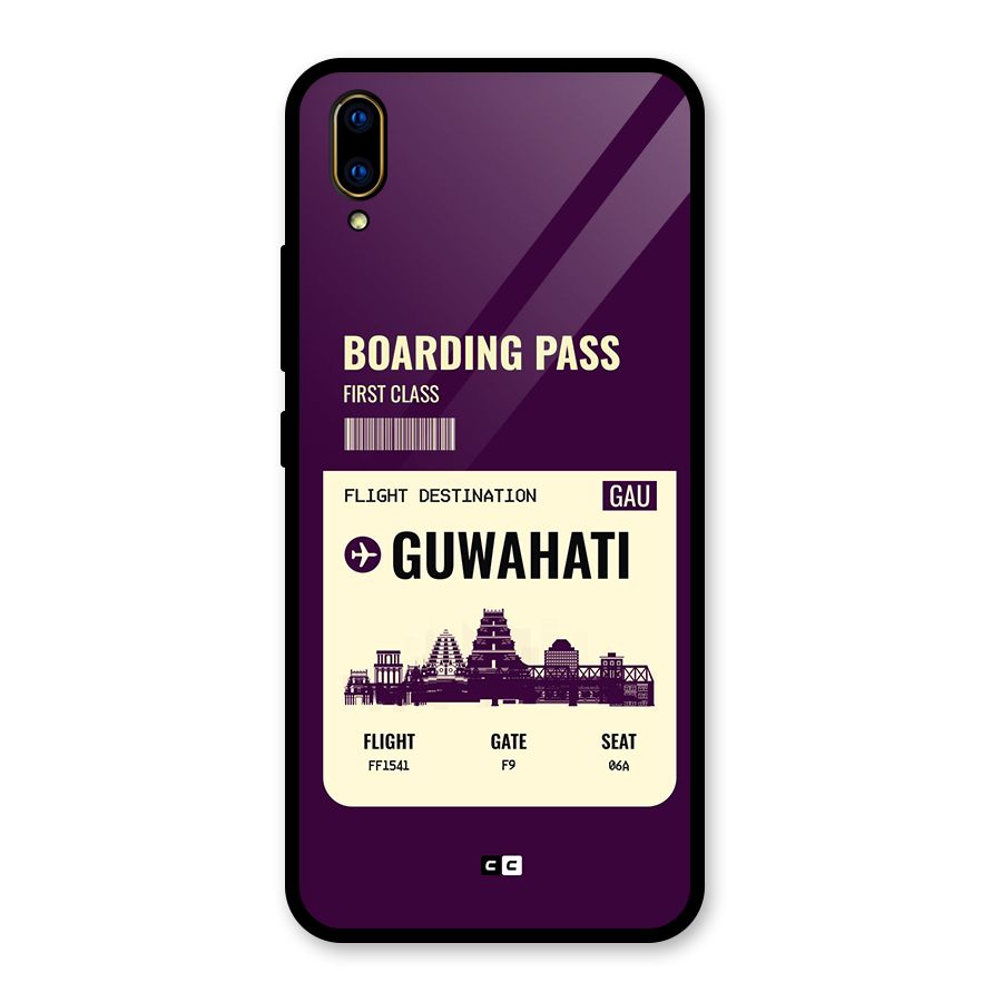 Guwahati Boarding Pass Glass Back Case for Vivo V11 Pro