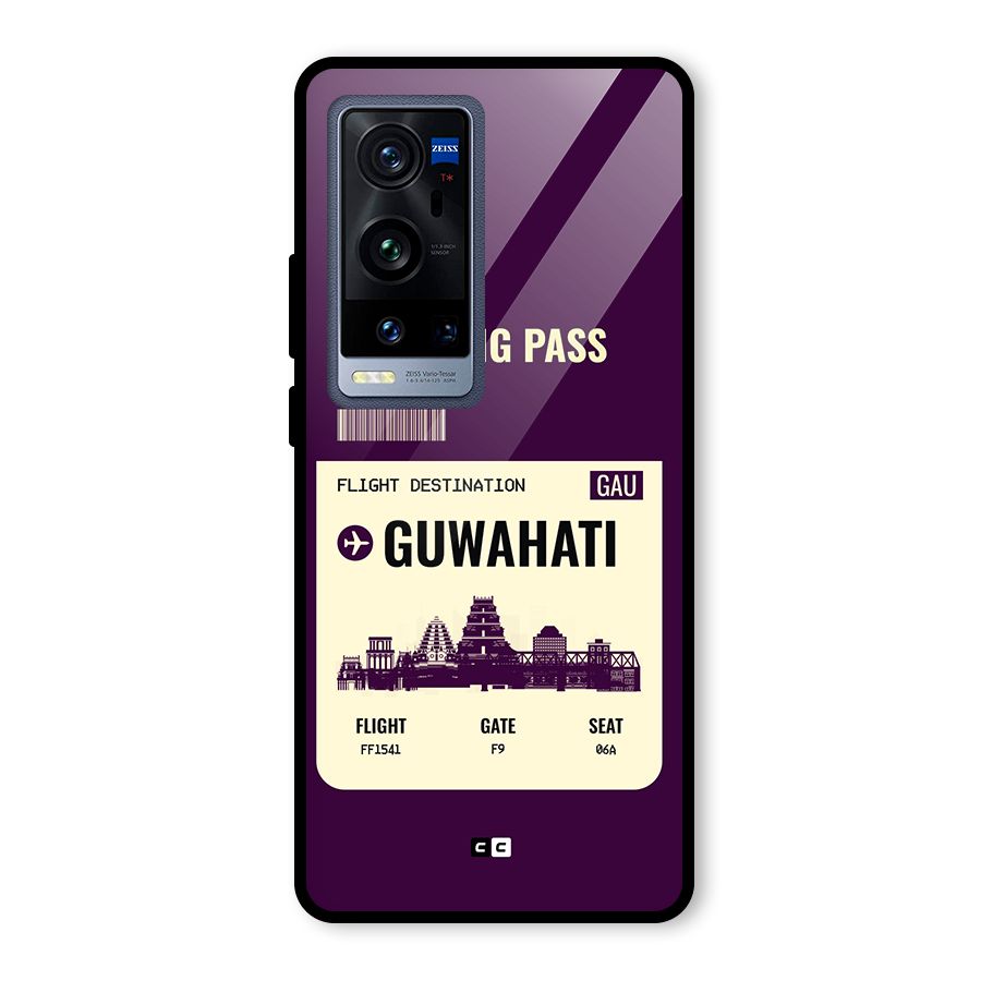 Guwahati Boarding Pass Glass Back Case for Vivo X60 Pro Plus