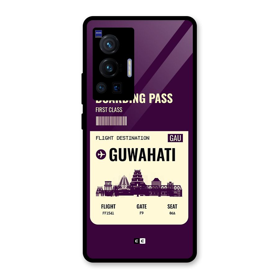 Guwahati Boarding Pass Glass Back Case for Vivo X70 Pro