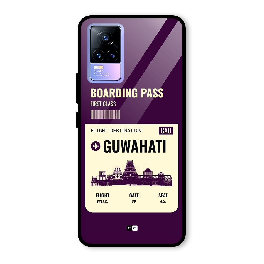 Guwahati Boarding Pass Glass Back Case for Vivo Y73