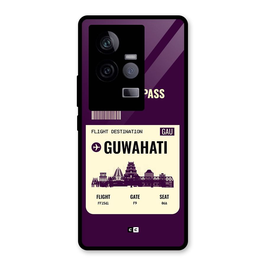 Guwahati Boarding Pass Glass Back Case for Vivo iQOO 11 5G