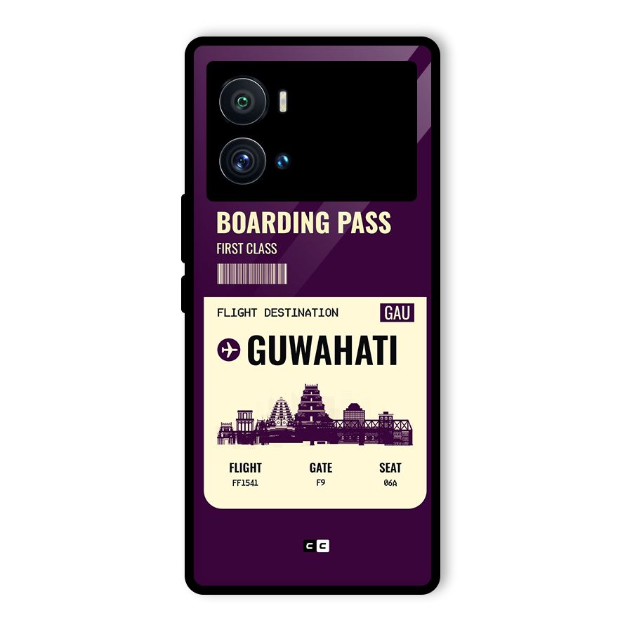 Guwahati Boarding Pass Glass Back Case for Vivo iQOO 9 Pro
