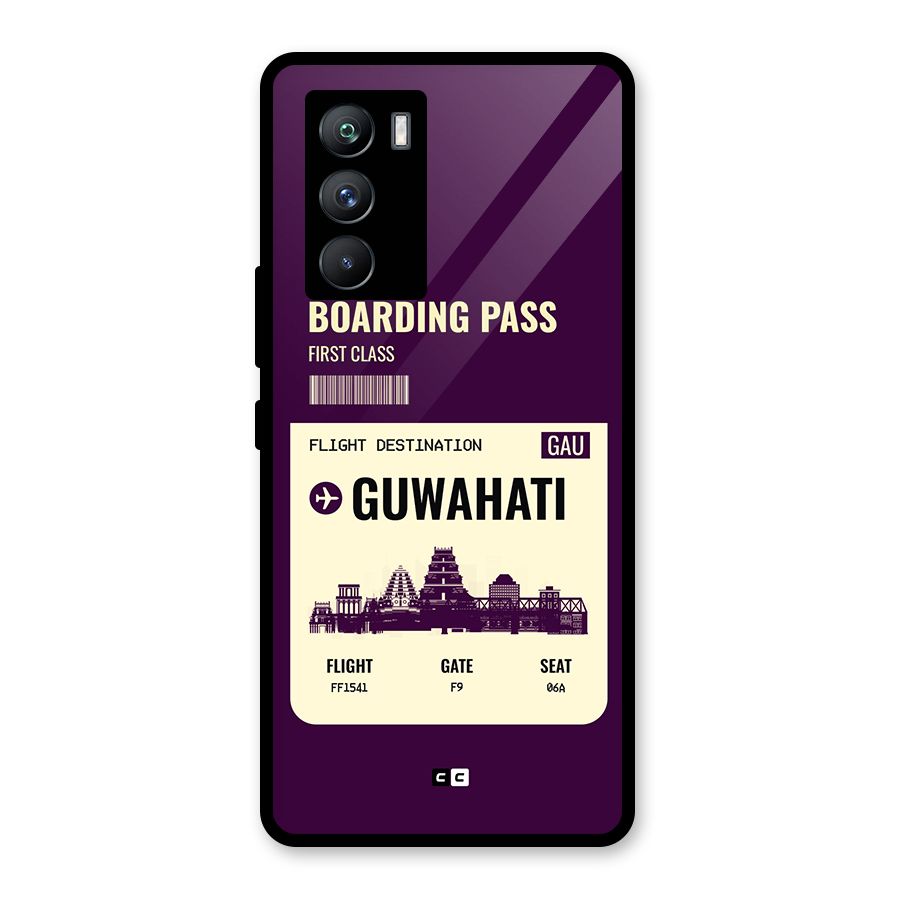 Guwahati Boarding Pass Glass Back Case for Vivo iQOO 9 SE