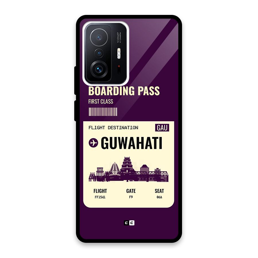 Guwahati Boarding Pass Glass Back Case for Xiaomi 11T Pro