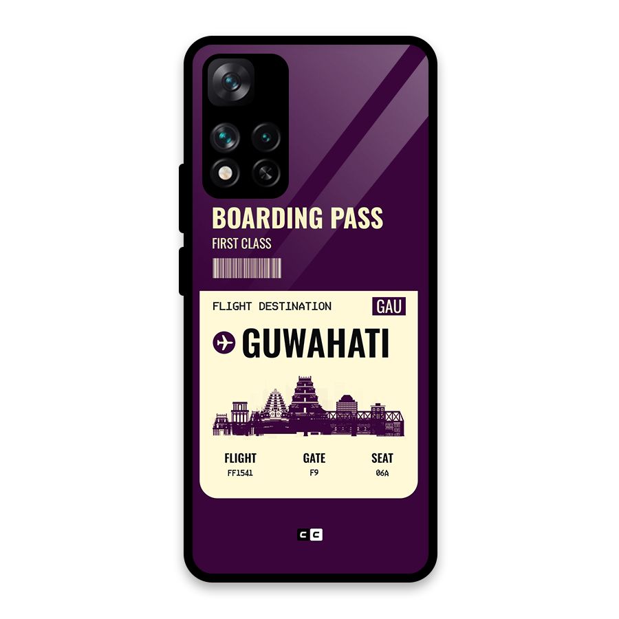 Guwahati Boarding Pass Glass Back Case for Xiaomi 11i HyperCharge 5G