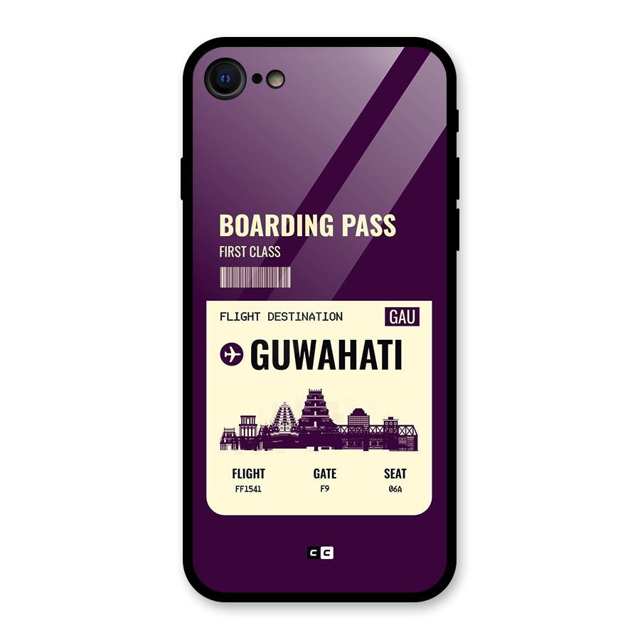 Guwahati Boarding Pass Glass Back Case for iPhone 7