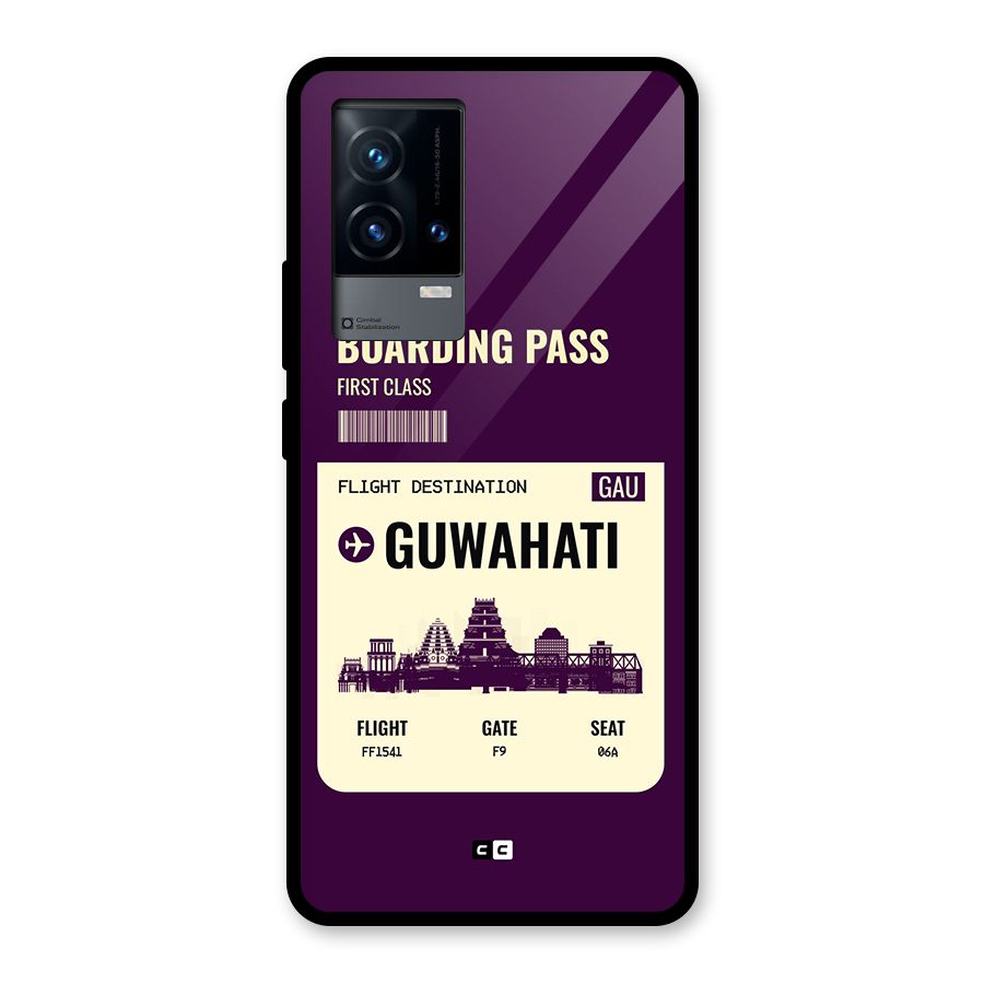 Guwahati Boarding Pass Glass Back Case for iQOO 9 5G