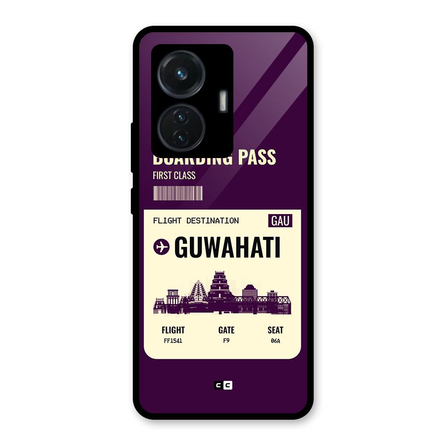 Guwahati Boarding Pass Glass Back Case for iQOO Z6 44W