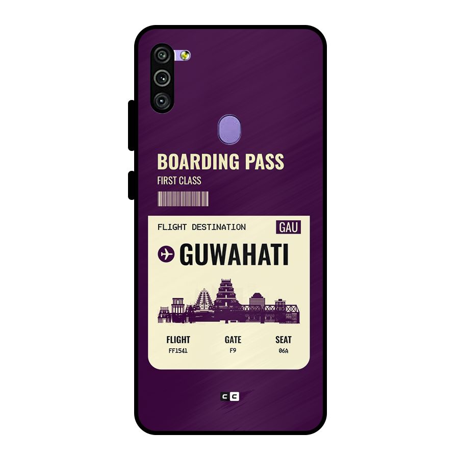 Guwahati Boarding Pass Metal Back Case for Galaxy M11