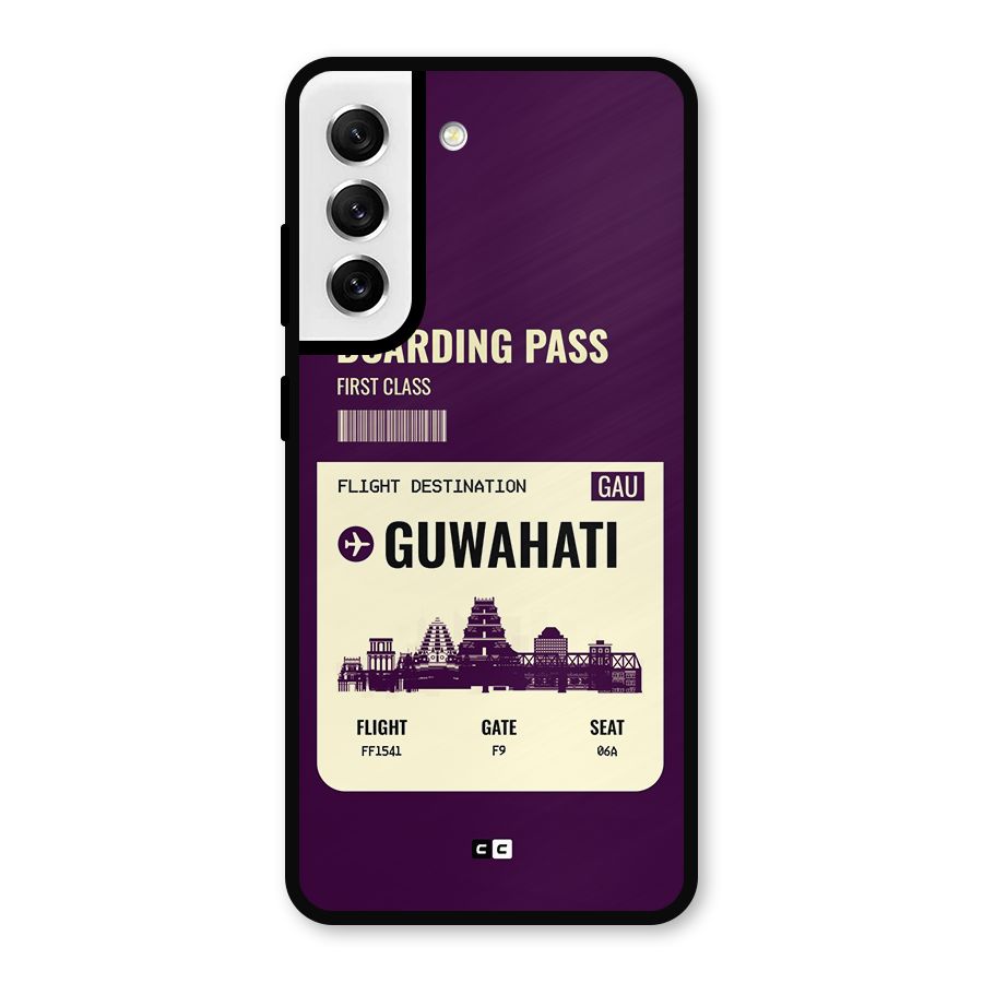 Guwahati Boarding Pass Metal Back Case for Galaxy S21 FE 5G