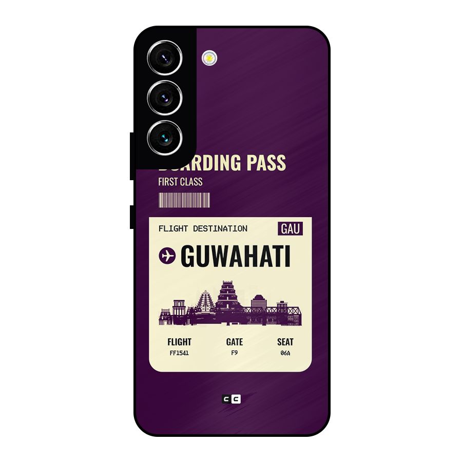 Guwahati Boarding Pass Metal Back Case for Galaxy S22 5G