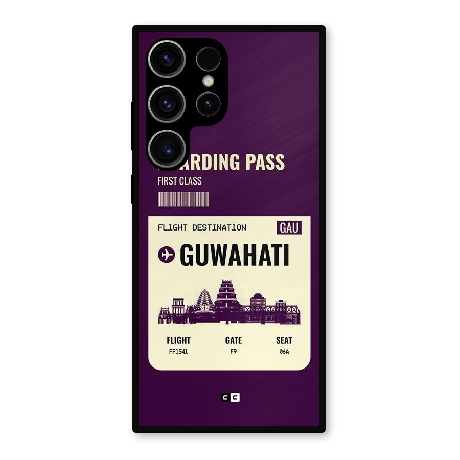 Guwahati Boarding Pass Metal Back Case for Galaxy S23 Ultra