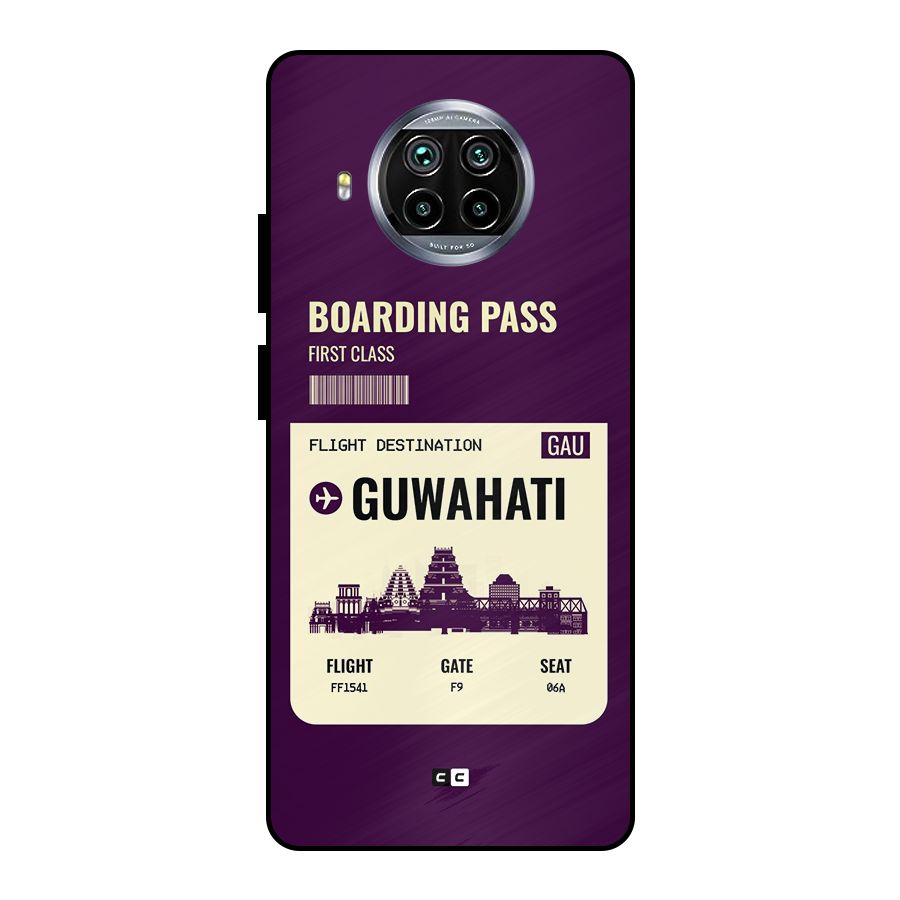 Guwahati Boarding Pass Metal Back Case for Mi 10i
