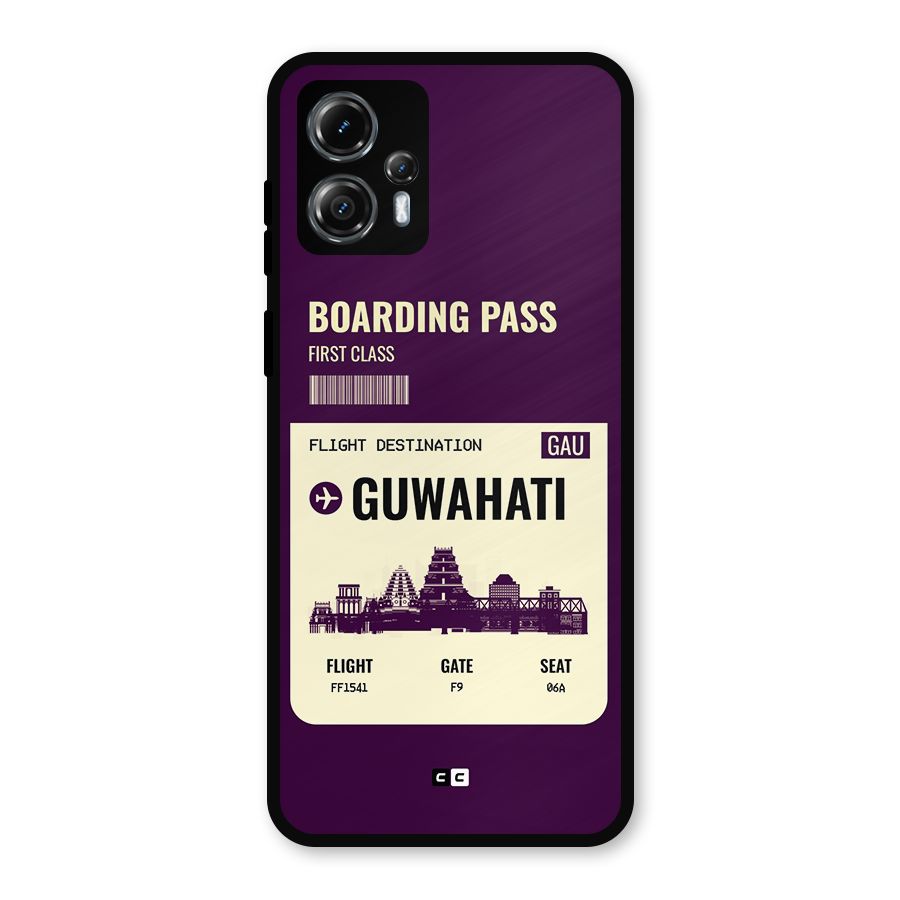 Guwahati Boarding Pass Metal Back Case for Moto G13