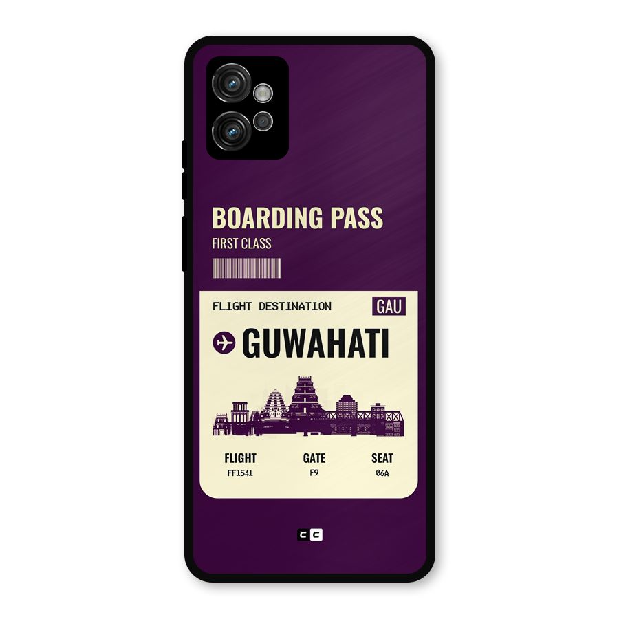 Guwahati Boarding Pass Metal Back Case for Moto G32