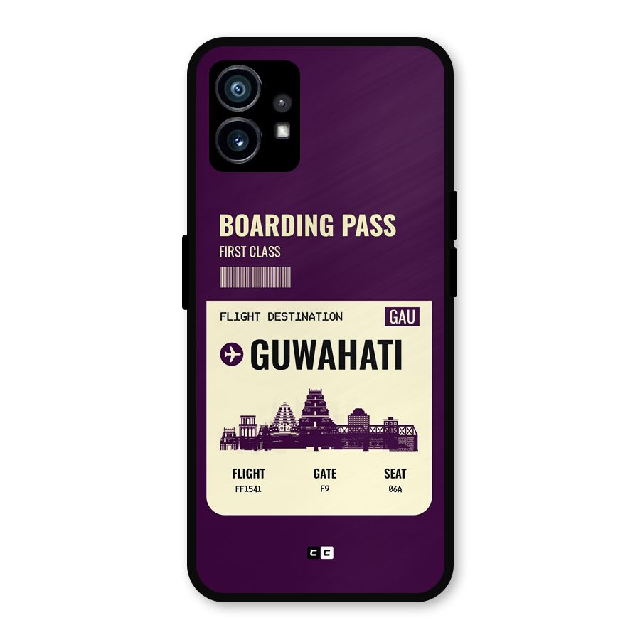 Guwahati Boarding Pass Metal Back Case for Nothing Phone 1