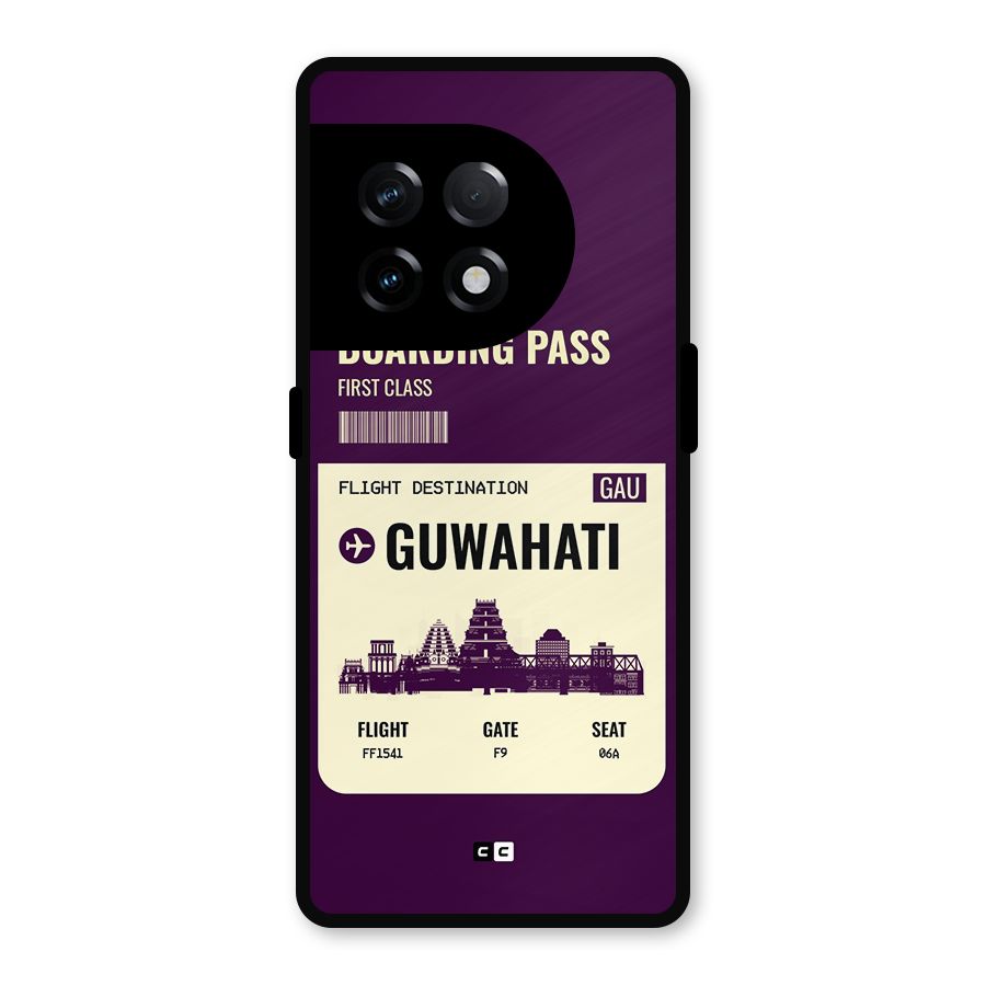 Guwahati Boarding Pass Metal Back Case for OnePlus 11R