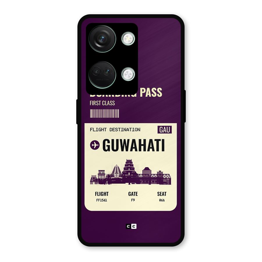 Guwahati Boarding Pass Metal Back Case for OnePlus Nord 3