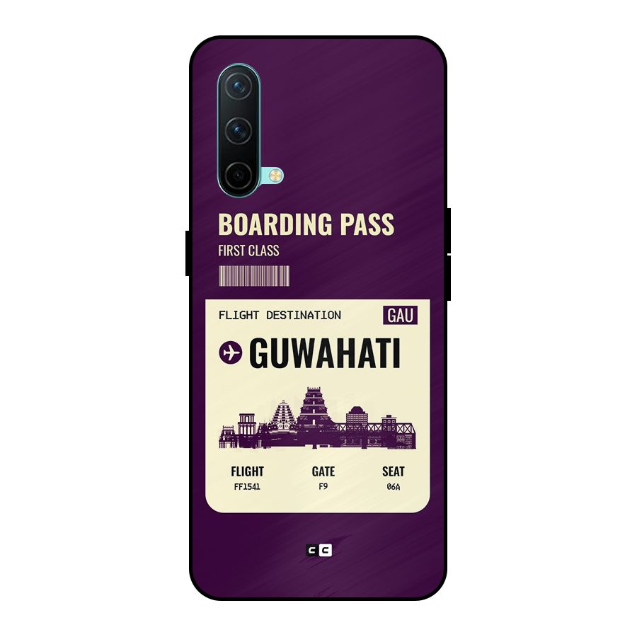 Guwahati Boarding Pass Metal Back Case for OnePlus Nord CE 5G