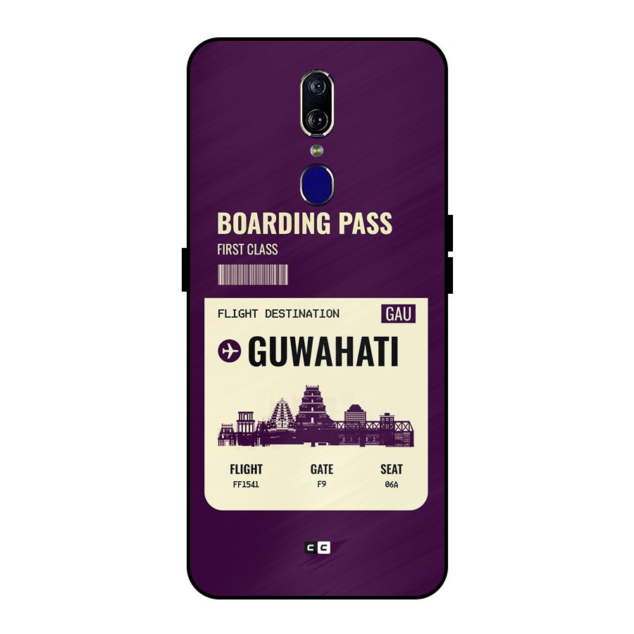 Guwahati Boarding Pass Metal Back Case for Oppo F11