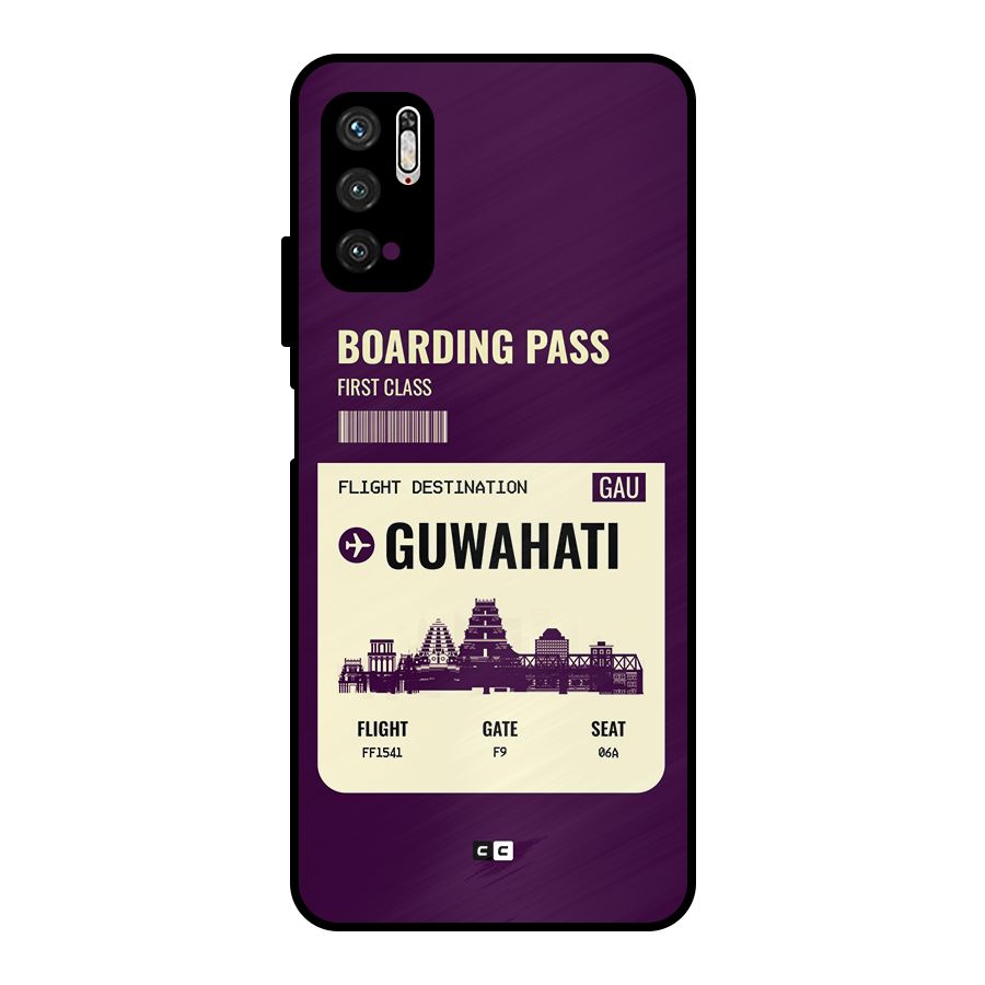 Guwahati Boarding Pass Metal Back Case for Poco M3 Pro 5G