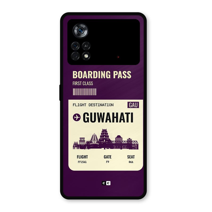 Guwahati Boarding Pass Metal Back Case for Poco X4 Pro 5G