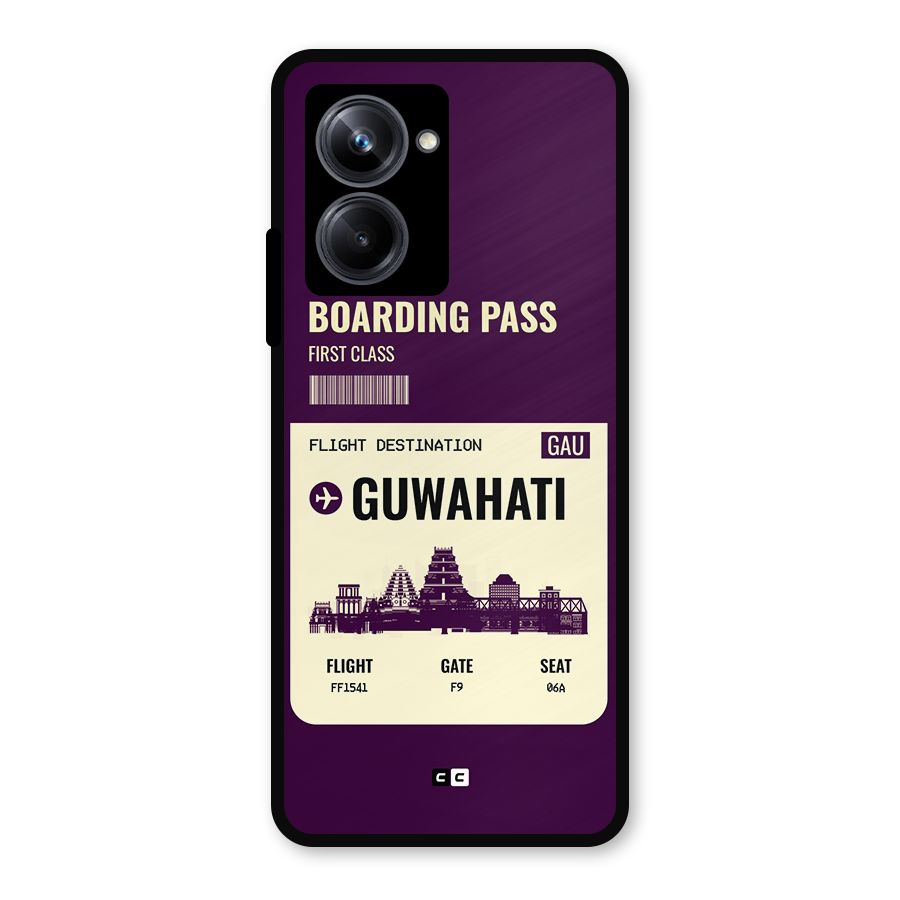Guwahati Boarding Pass Metal Back Case for Realme 10 Pro