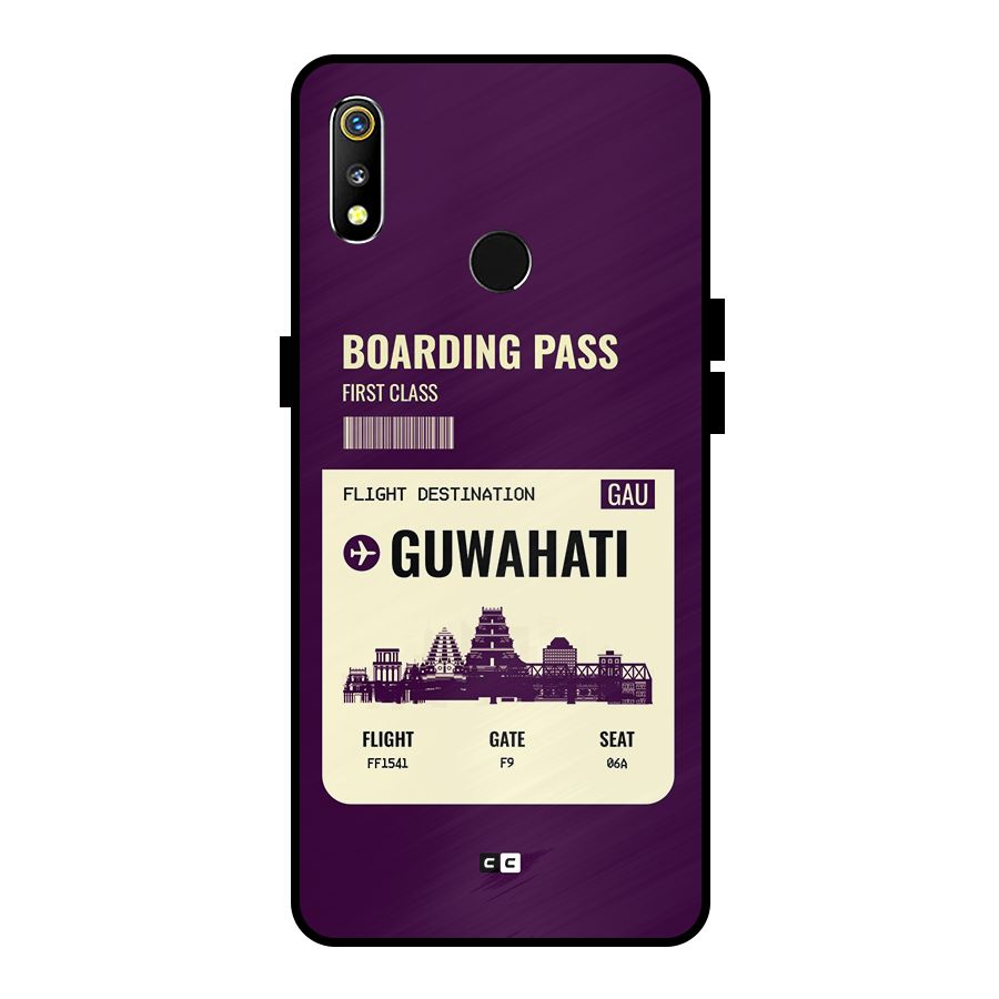 Guwahati Boarding Pass Metal Back Case for Realme 3i