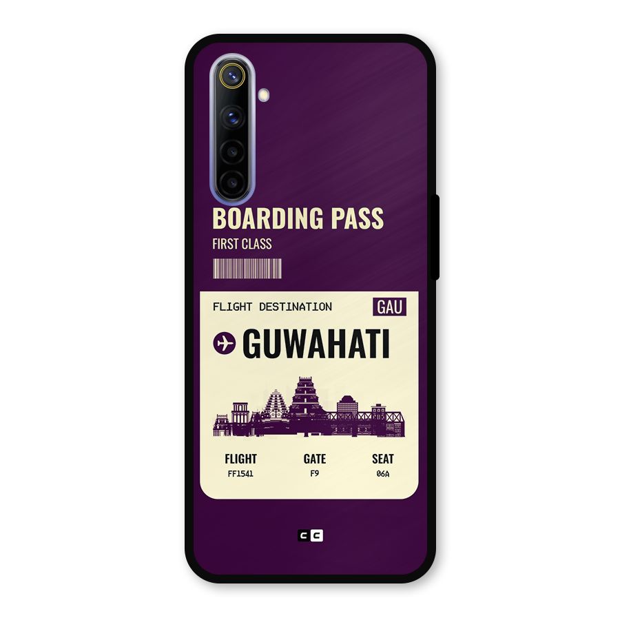 Guwahati Boarding Pass Metal Back Case for Realme 6