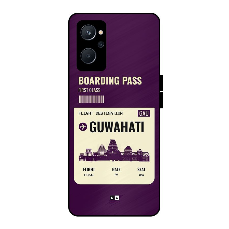 Guwahati Boarding Pass Metal Back Case for Realme 9i 5G