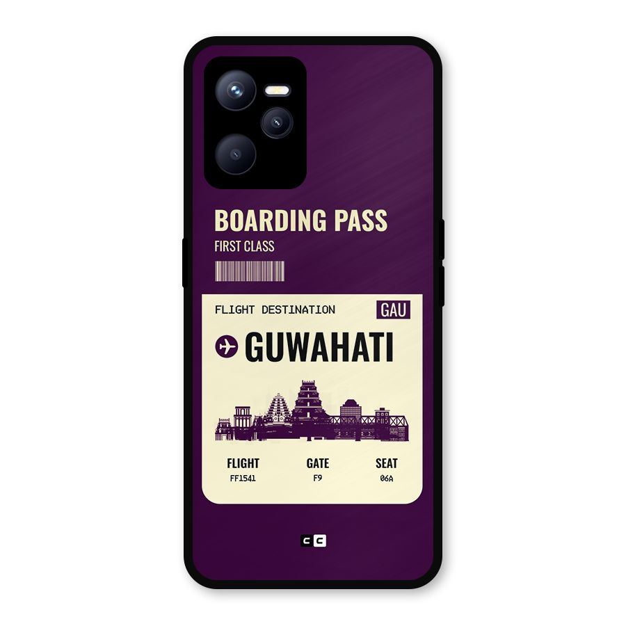 Guwahati Boarding Pass Metal Back Case for Realme C35