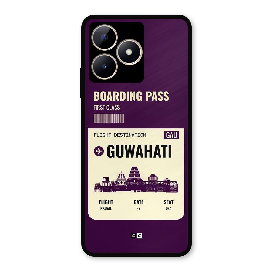Guwahati Boarding Pass Metal Back Case for Realme C53