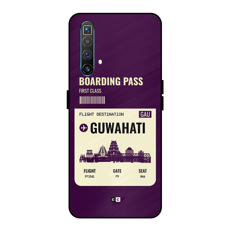 Guwahati Boarding Pass Metal Back Case for Realme X3