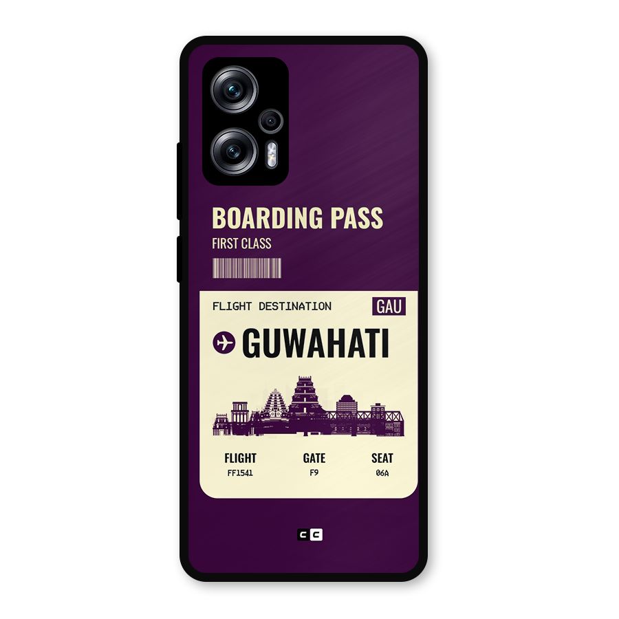 Guwahati Boarding Pass Metal Back Case for Redmi K50i