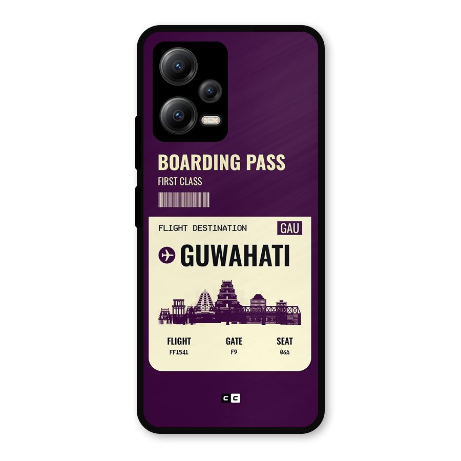 Guwahati Boarding Pass Metal Back Case for Redmi Note 12 5G