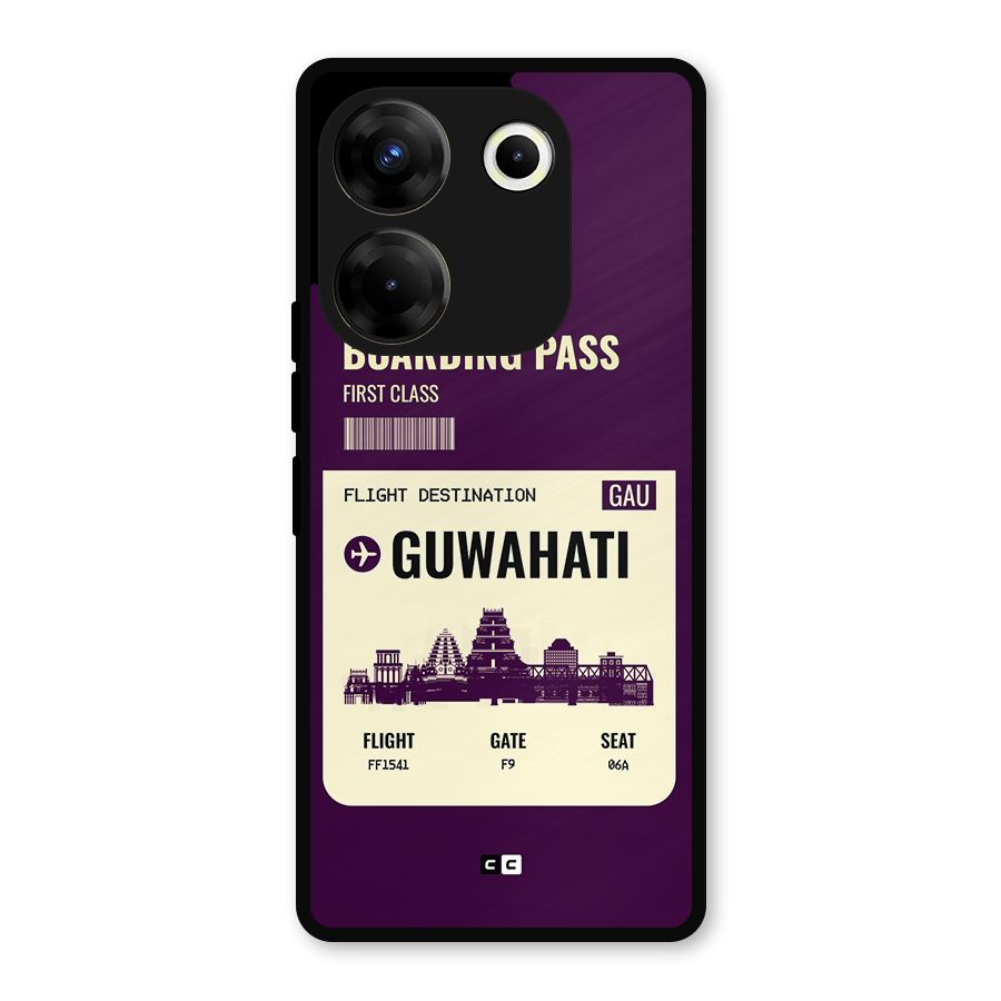 Guwahati Boarding Pass Metal Back Case for Tecno Camon 20 Pro