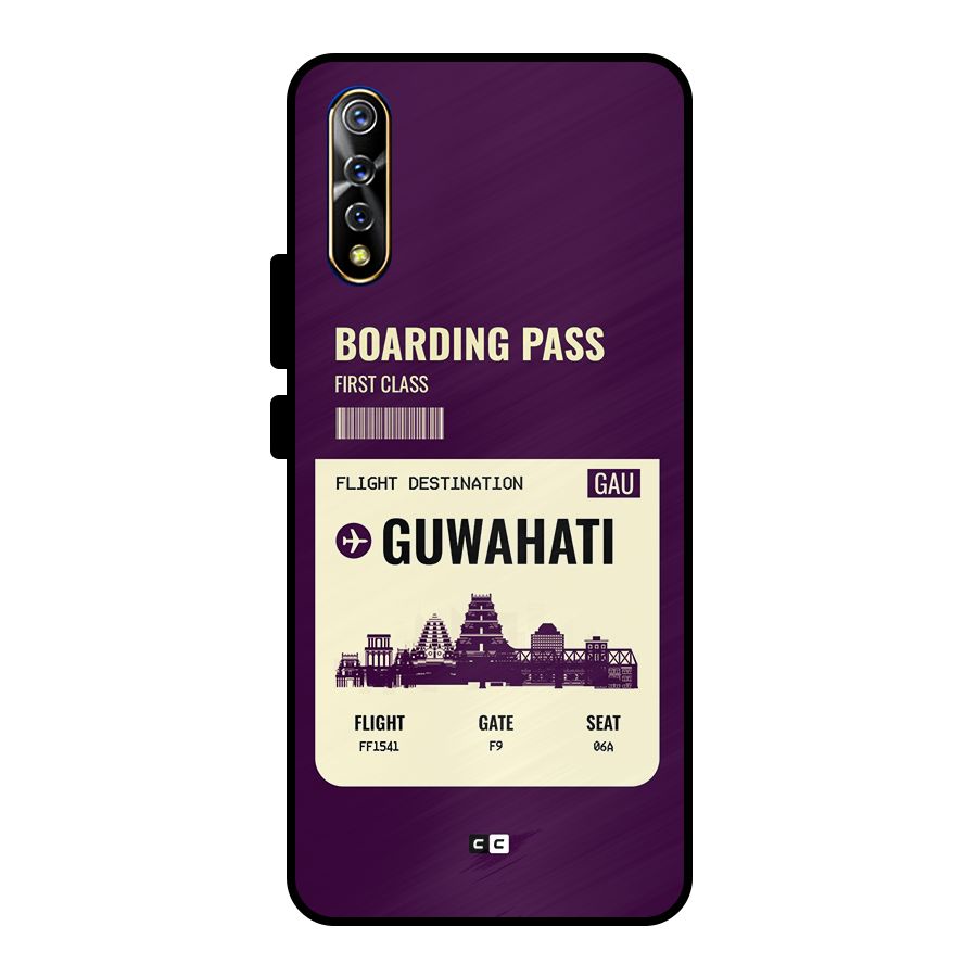 Guwahati Boarding Pass Metal Back Case for Vivo S1